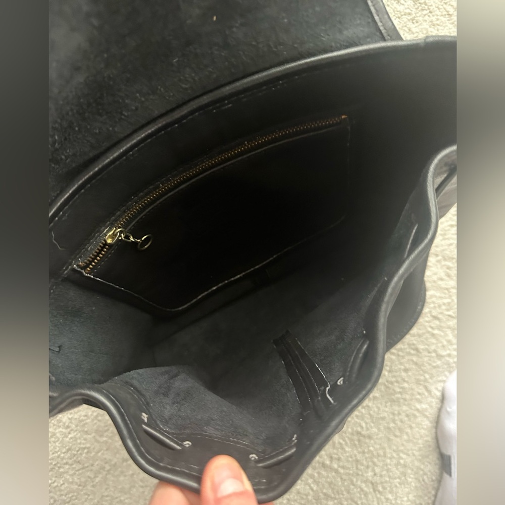 Vintage COACH Black Leather Shoulder Pouch Bag - Picture 5 of 11